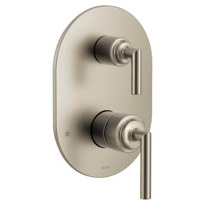 Moen UTS3311BN- Arris M-CORE 3-Series 2-Handle Shower Trim with Integrated Transfer Valve in Brushed Nickel (Valve Not Included)