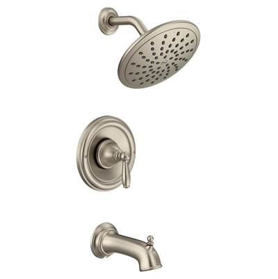 Moen T2253EPBN- Brantford Posi-Temp Rainshower 1-Handle Tub and Shower Faucet Trim Kit in Brushed Nickel (Valve Not Included)