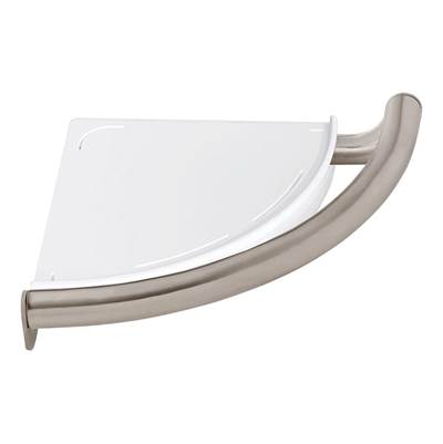 Delta 41516-SS- Contemporary Corner Shelf W/Assist Bar - Ss | FaucetExpress.ca
