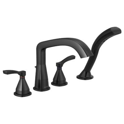 Delta T4776-BL- Four Hole Roman Tub Trim Shower 2L | FaucetExpress.ca