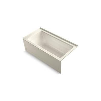 Kohler 1947-GHRA-96- Archer® 60'' x 30'' integral apron Heated BubbleMassage air bath with right-hand drain | FaucetExpress.ca