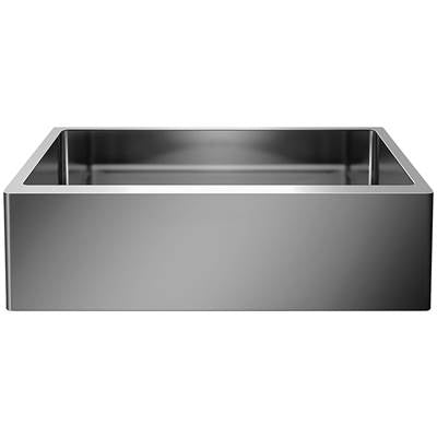 Blanco 401868- QUATRUS R15 U Super Single Farmhouse Sink, Stainless Steel | FaucetExpress.ca