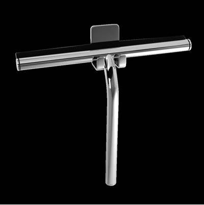 Laloo SS0100 BG- 9-1/2" Shower Squeegee with square hook - Brushed Gold | FaucetExpress.ca