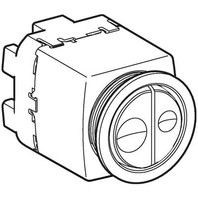 Geberit 241.413.21.1- Actuator for Geberit WC flush control with pneumatic flush actuation, dual flush, with locked nuts: bright chrome-plated | FaucetExpress.ca