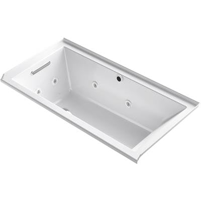 Kohler 1167-XHGHL-0- Underscore Rectangle 60-in X 30-in Heated Bubblemassage Air Bath With Whirlpool, Alcove, Left Drain | FaucetExpress.ca