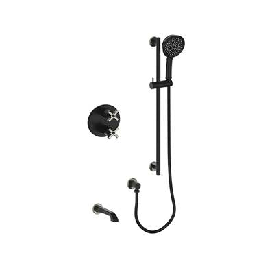 Vogt SET.Z4.220.500.PB- 2-Way Thermostatic Set - Handheld and Spout Polished Nickel Matte Black