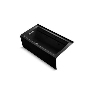 Kohler 1122-LAW-7- Archer® 60'' x 32'' alcove whirlpool with Bask(R) heated surface, integral apron, integral flange and left-hand drain | FaucetExpress.ca