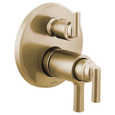 Brizo T75598-GL- Tempassure Thermostatic Valve With 3-Function Diverter Trim | FaucetExpress.ca