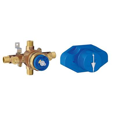 Grohe 35015001- GrohSafe PBV w/service stops, male threads/sweat | FaucetExpress.ca