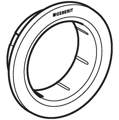 Geberit 242.962.46.1- Collar for Geberit remote flush actuation type 01, furniture actuator: matt chrome-plated | FaucetExpress.ca