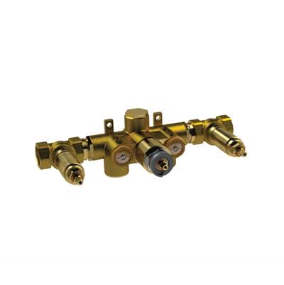 Isenberg TVH.2715- 3/4" Horizontal - Thermostatic Valve With 2 Volume Controls - Horizontal | FaucetExpress.ca