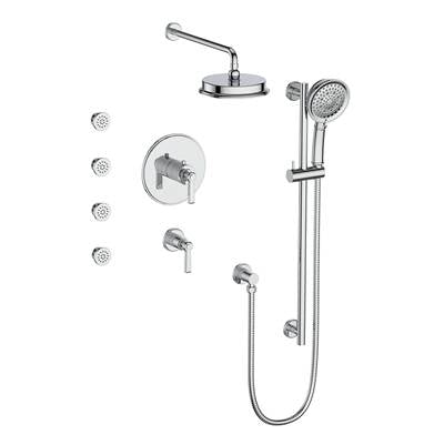 Vogt SET.Z1.141.810.CC- Zehn Thermostatic Set with Exposed Jets 3/4' Chrome