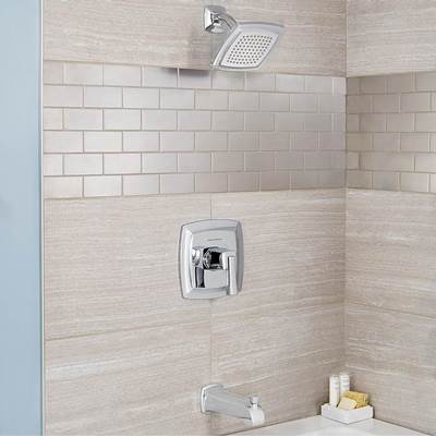 American Standard TU353502.002- Townsend 2.5 Gpm/9.5L/Min Tub And Shower Trim Kit With Rain Showerhead, Double Ceramic Pressure Balance Cartridge With Lever Handle