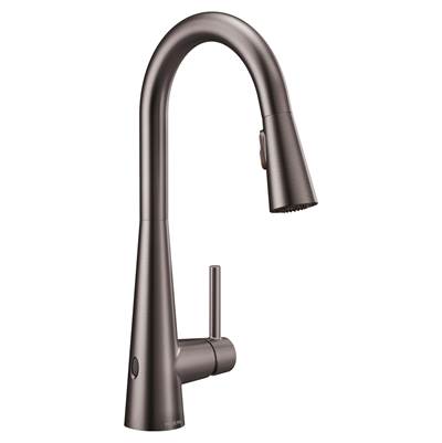 Moen 7864EWBLS- Sleek Touchless Single-Handle Pull-Down Sprayer Kitchen Faucet with MotionSense Wave in Black Stainless - FaucetExpress.ca