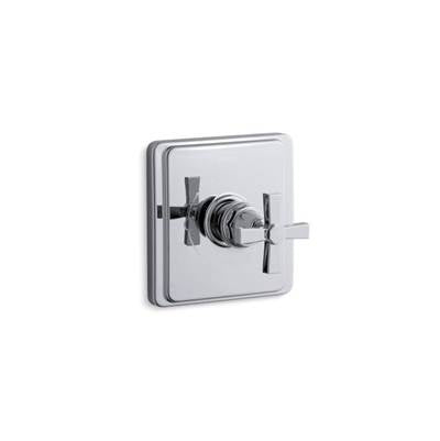 Kohler TS13135-3A-CP- Pinstripe® Pure Rite-Temp® valve trim with cross handle | FaucetExpress.ca