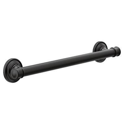 Moen YG6418BL- Belfield Matte Black 18'' Grab Bar