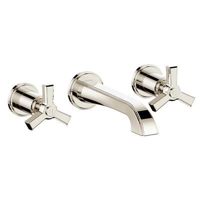 Vogt TM.Z3.1500.PN- Zehn Trim for Wall Mount Lavatory Faucet without Pop-Up Polished Nickel