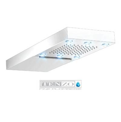 Tenzo WTS2L- Wall Mount Shower Head Led (6X) & Waterfall Stainless Steel