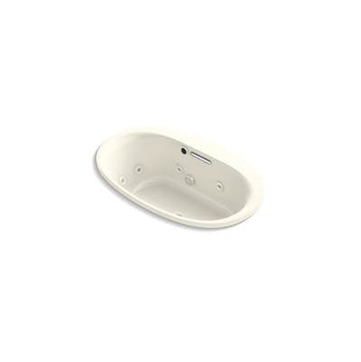 Kohler 5714-JH-96- Underscore® Oval 60'' x 36'' heated whirlpool bath with center drain | FaucetExpress.ca