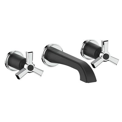 Vogt TM.Z3.1500.CB- Zehn Trim for Wall Mount Lavatory Faucet without Pop-Up Chrome Matte Black