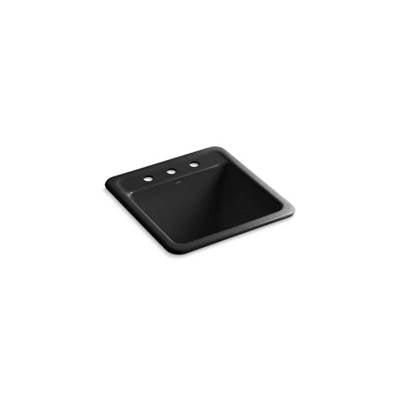 Kohler 19022-3-7- Park Falls 21'' x 22'' x13-3/4'' Top-mount/undermount utility sink with 3 faucet holes | FaucetExpress.ca