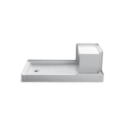 Kohler 1977-0- Tresham® 60'' x 32'' Single threshold left-hand drain shower base with integral right-hand seat | FaucetExpress.ca
