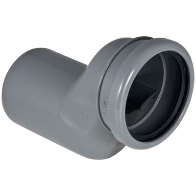 Geberit 388.352.29.1- Geberit connection set for wall-hung WC, with straight connector stepped by 5 cm: grey | FaucetExpress.ca