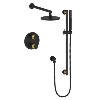 Vogt SET.DA.220.210.GB- Drava 2-Way Th Set - Rainhead And Handheld Mg/Mb - FaucetExpress.ca