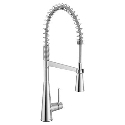 Moen 5925- Sleek Single-Handle Pull-Down Sprayer Kitchen Faucet with Power Clean and Spring Spout in Chrome - FaucetExpress.ca