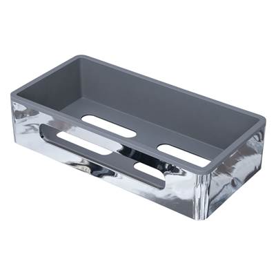 Laloo CB3432 C- Rectangular Shower Caddy - Chrome | FaucetExpress.ca