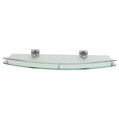 Laloo H2687 C- Hero Single Glass Shelf - Chrome