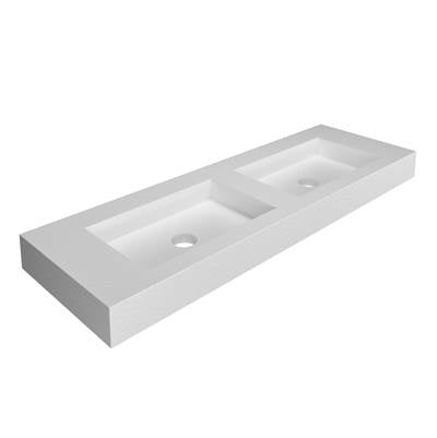 Royal Bath and Marble PETSTONE5518BL- WASHBASIN PETRA WALL HUNG 55" BLANCO