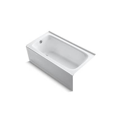 Kohler 1150-LA-0- Bancroft® 60'' x 32'' alcove bath with integral apron, integral flange and left-hand drain | FaucetExpress.ca