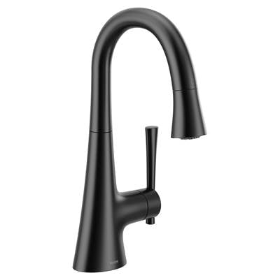 Moen 6126BL- Kurv Matte black one-handle high arc bar faucet