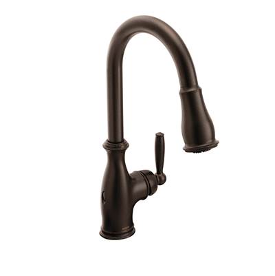Moen 7185EWORB- Brantford 1-Handle Pull-Down Sprayer Touchless Kitchen Faucet with MotionSense Wave in Bronze - FaucetExpress.ca