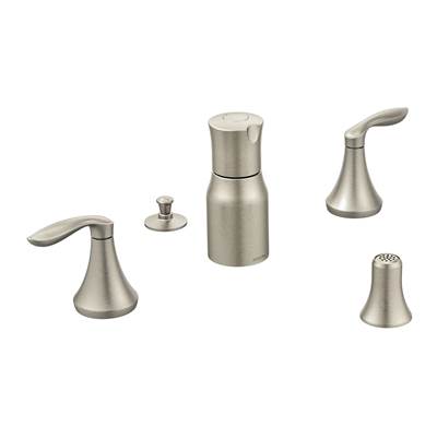 Moen T5220BN- Eva 2-Handle Bidet Faucet Trim Kit in Brushed Nickel (Valve not included)