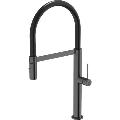Zomodo KTC019-BKD- Crystal 19 Kitchen Faucet - Black/Black Pearl - FaucetExpress.ca