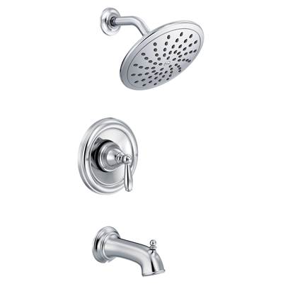 Moen T2253EP- Brantford Posi-Temp Rain Shower 1-Handle Tub and Shower Faucet Trim Kit in Chrome (Valve Not Included)