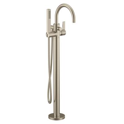 Moen 615BN- Cia One Handle Freestanding Floor Mount Tub Filler With Handshower In Brushed Nickel
