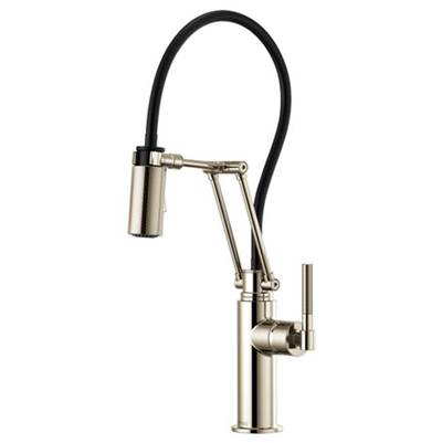 Brizo 63243LF-PN- Articulating, Knurled Handle | FaucetExpress.ca