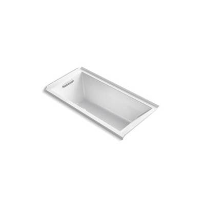 Kohler 1121-LW-0- Underscore® Rectangle 60'' x 30'' alcove bath with Bask(R) heated surface, integral flange and left-hand drain | FaucetExpress.ca