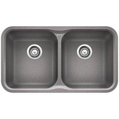 Blanco 401678- VISION U 2 Undermount Sink SILGRANIT® Metallic Gray