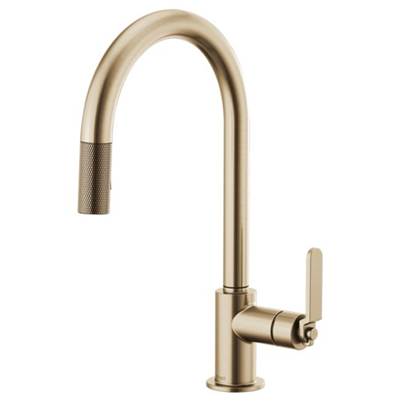 Brizo 63044LF-GL- Arc Spout Pull-Down, Industrial Handle | FaucetExpress.ca