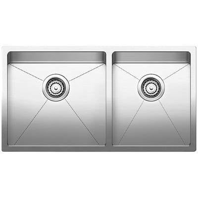 Blanco 401520- QUATRUS R15 U 1 ¾ Undermount Sink, Stainless Steel | FaucetExpress.ca