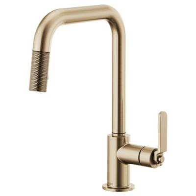 Brizo 63054LF-GL- Square Spout Pull-Down, Industrial Handle | FaucetExpress.ca