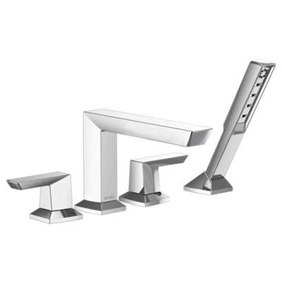 Brizo T67488-PC- 4 Hole Roman Tub With Handshower | FaucetExpress.ca