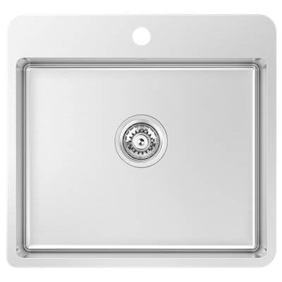Zomodo LUC130T-K2- Deluxe Kit - Lucia Single Sink And Accessory Kit - Tap Ledge, 18ga, R15 (inc: bottom grids And cutting board/colander combo) - FaucetExpress.ca