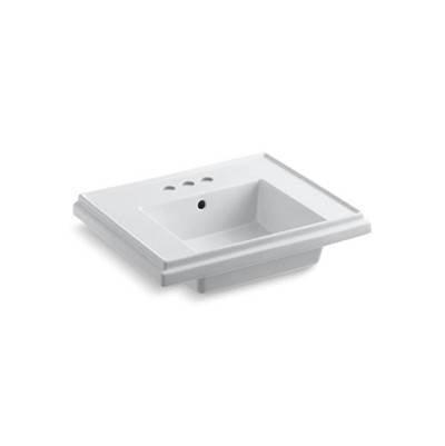 Kohler 2757-4-0- Tresham® 24'' pedestal bathroom sink basin with 4'' centerset faucet holes | FaucetExpress.ca