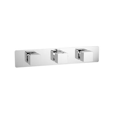 Isenberg 196.2715BN- 3/4" Horizontal Thermostatic Valve with 2 Volume Controls and Trim - Shared Port Operation | FaucetExpress.ca