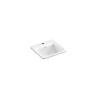 Kohler 6579-1-0- Northland 15'' x 15'' x 7-5/8'' top-mount bar sink with single faucet hole | FaucetExpress.ca